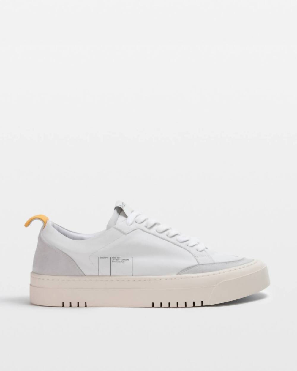 NEW ONCEPT men's london courtside sneaker in white cloud